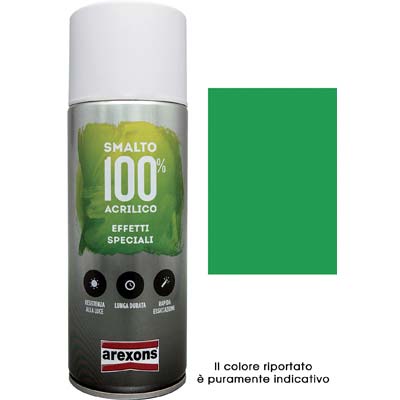 SMALTO SPRAY 100% ACRILICO FLUORESCENTE AREXONS - VERDE ML 400