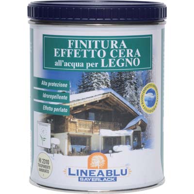 FINITURA CEROSA ACQUA LINEABLU SAYERLACK - HI2310 TRASPARENTE AMBRATO ML 750