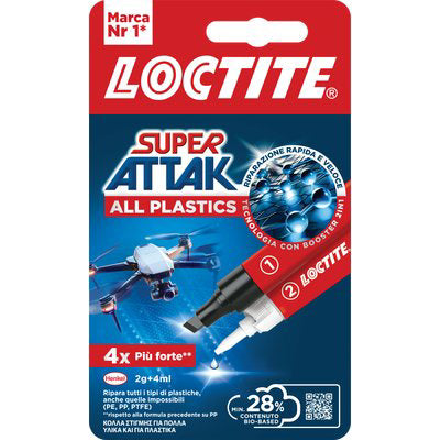LOCTITE ATTAK ALL PLASTICS - GR 2 + ML 4 CF=PZ 12