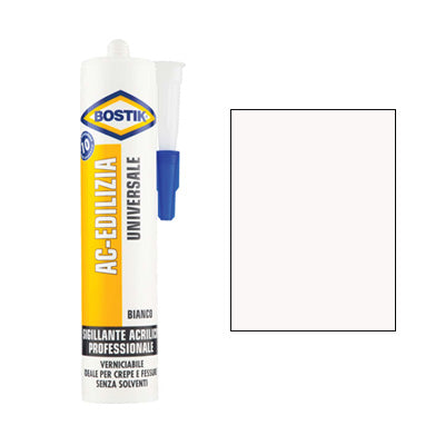 SILICONE ACRILICO AC EDILIZIA BOSTIK - BIANCO VERNICIABILE ML 300