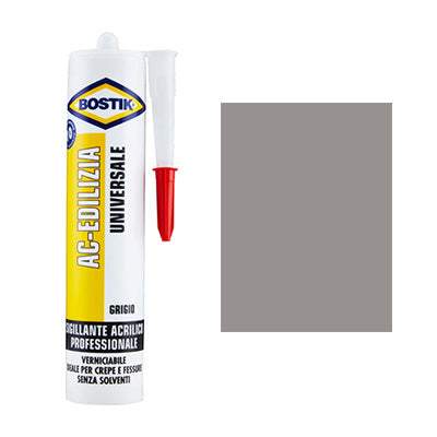 SILICONE ACRILICO AC EDILIZIA BOSTIK - GRIGIO VERNICIABILE ML 300