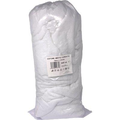 COTONE IDROFILO - MISTO FIBRA COTONE CARDATO BIANCO GR 800