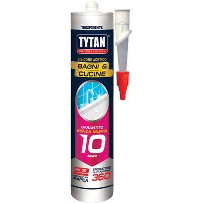 SILICONE ACETICO BAGNI E CUCINE TYTAN - TRASPARENTE RAPIDO ML 280
