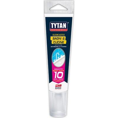 SILICONE ACETICO BAGNI E CUCINE IN TUBETTO TYTAN - TRASPARENTE RAPIDO ML  60