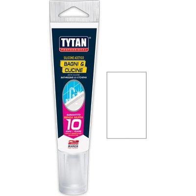 SILICONE ACETICO BAGNI E CUCINE IN TUBETTO TYTAN - BIANCO RAPIDO ML  60
