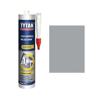 SILICONE ACETICO UNIVERSALE TYTAN - GRIGIO RAL 7004 ML 280