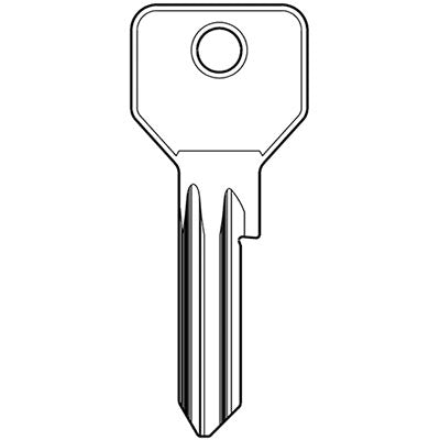 CHIAVE PIATTA CISA 01070.10 ORIGINALE - OTTONE NICHELATO CS119