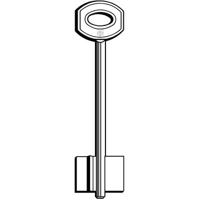 CHIAVE DOPPIA MAPPA JUWEL JW90 SILCA - OTTONE NICHELATO