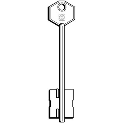 CHIAVE DOPPIA MAPPA POTENT 5PT7 SILCA - OTTONE NICHELATO