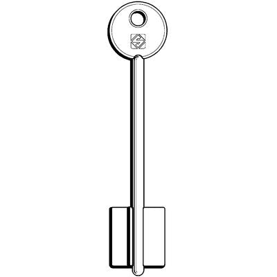 CHIAVE DOPPIA MAPPA AUNO 5AU9 SILCA - OTTONE NICHELATO