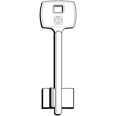 CHIAVE DOPPIA MAPPA CORBIN 5CB3 SILCA - OTTONE NICHELATO