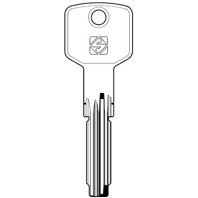 CHIAVE PUNZONATA CISA CS115 SILCA - OTTONE NICHELATO