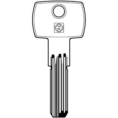 CHIAVE PUNZONATA WALLY WA8 SILCA - OTTONE NICHELATO