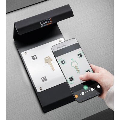 BASE SCANNERIZZAZIONE CHIAVI LUMI SILCA - LED 5 MM 180X370 H.MM 218