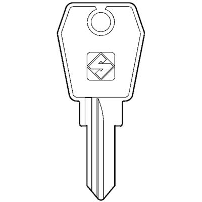 CHIAVE PIATTA EUROLOCKS EU5R SILCA - OTTONE NICHELATO