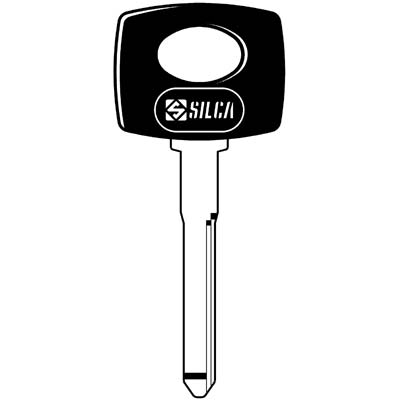 CHIAVE AUTO HUF YMOS HU41P SILCA - OTTONE NICHELATO