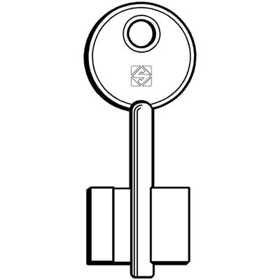 CHIAVE DOPPIA MAPPA IDM 5ID7 SILCA - OTTONE NICHELATO