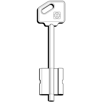 CHIAVE DOPPIA MAPPA CR 5R14 SILCA - OTTONE NICHELATO