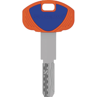 CHIAVE PUNZONATA EVO K64 1B SECUREMME - OTTONE NICHELATO