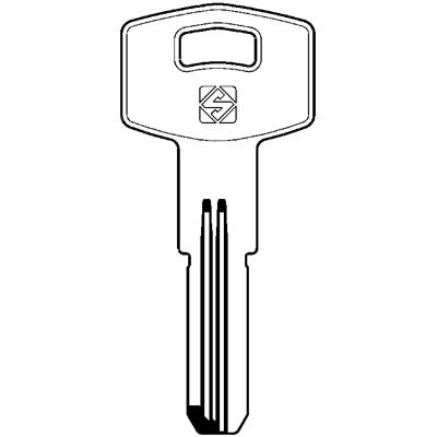 CHIAVE PUNZONATA FIAM FI3R SILCA - OTTONE NICHELATO