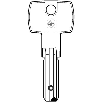 CHIAVE PUNZONATA DOM DM139 SILCA - OTTONE NICHELATO