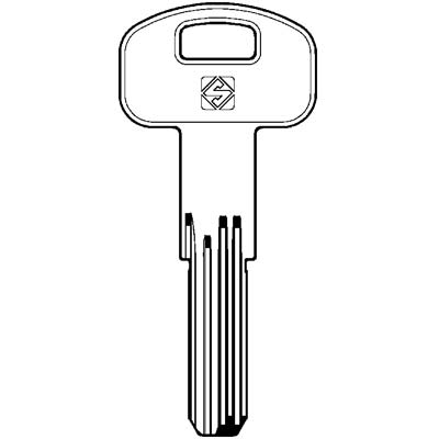 CHIAVE PUNZONATA SECUREMME K1 SCM2 SILCA - OTTONE NICHELATO