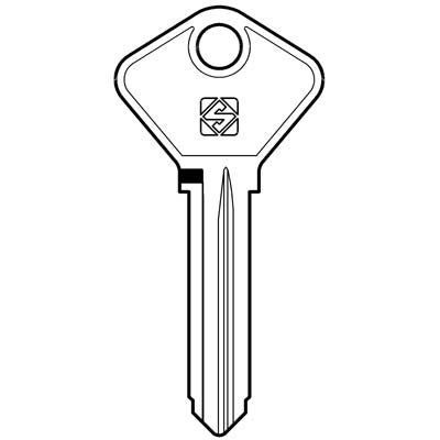 CHIAVE AUTO SAFE GIOBERT AF3B SILCA - ACCIAIO NICHELATO
