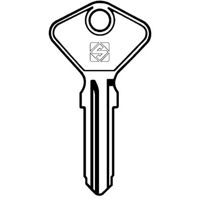 CHIAVE AUTO SAFE GIOBERT AF4D SILCA - ACCIAIO NICHELATO