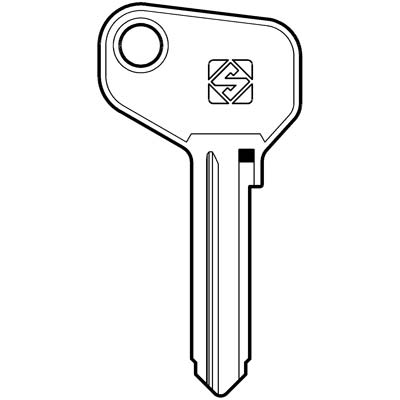 CHIAVE AUTO ALFA ROMEO AUTOBIANCHI FAB2 SILCA - ACCIAIO NICHELATO