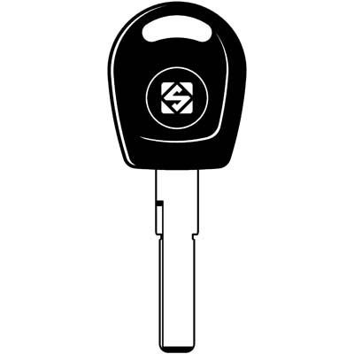 CHIAVE AUTO VOLKSWAGEN HU66P SILCA - OTTONE NICHELATO