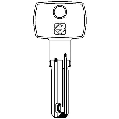 CHIAVE PUNZONATA DOM IX6SR DM164 SILCA - OTTONE NICHELATO