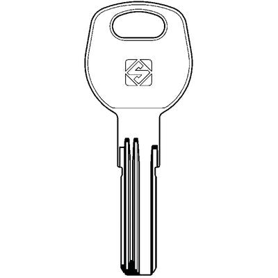 CHIAVE PUNZONATA AUNO AUO1R SILCA - OTTONE NICHELATO
