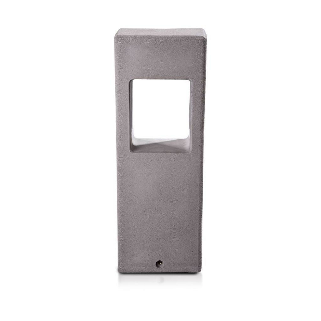 12W LED Concrete Lawn Lamp Light Grey IP65 3000K