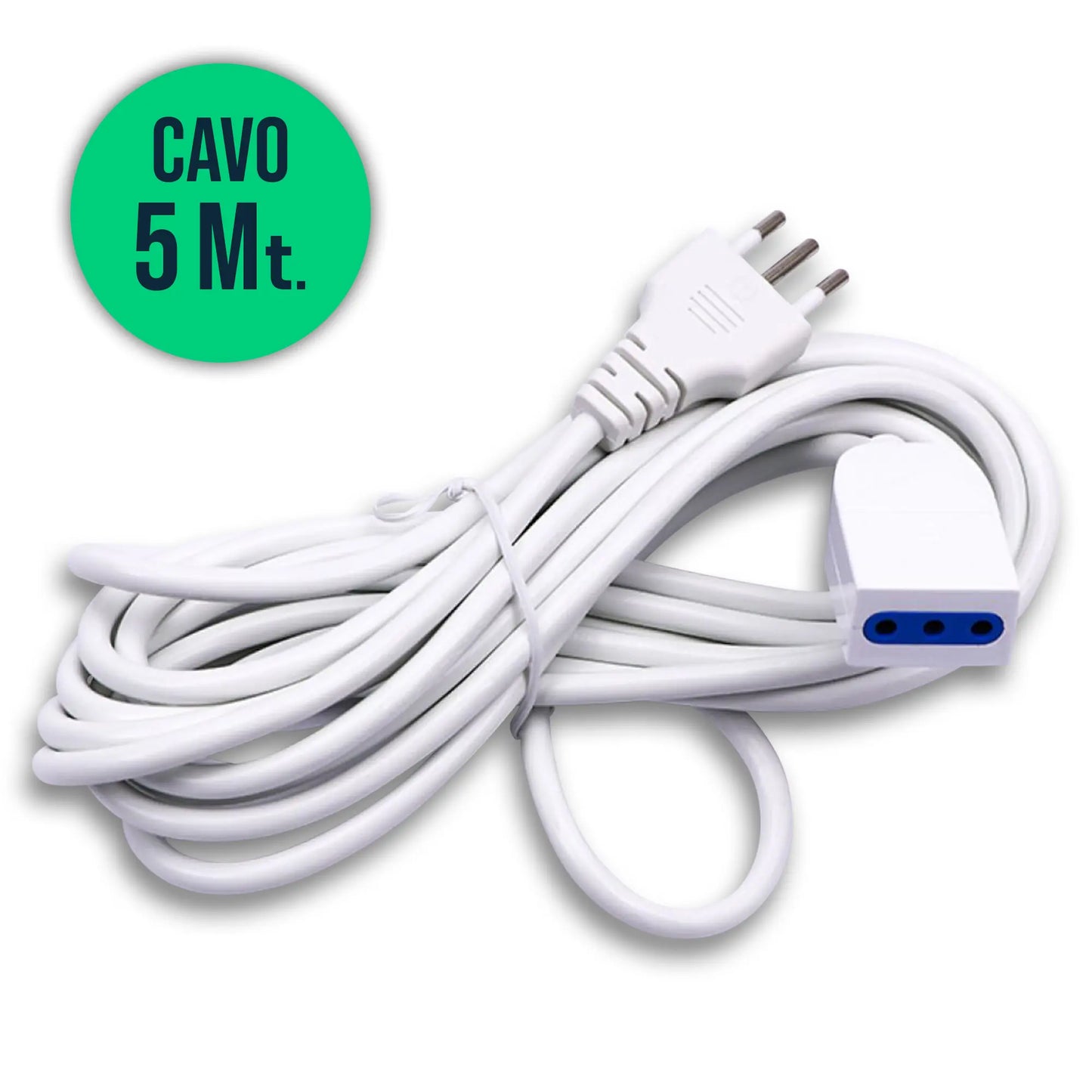Prolunghe Lineari Plug 10A 2P+T Presa 10A Cavo H05Vv F 3X0.75mmx5M