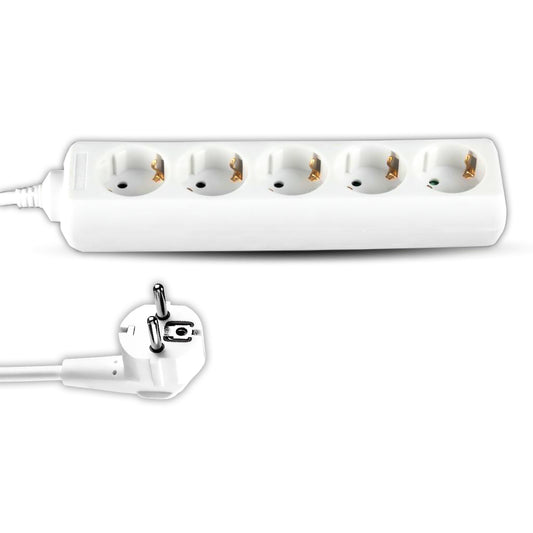 5 Ways Socket (3G 1.5mm2 X 1.5M) Polybag with Card White