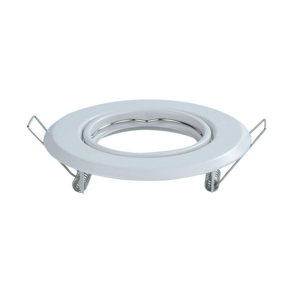 GU10 Round Spotlight Fitting White 2 Pcs/Box D:93