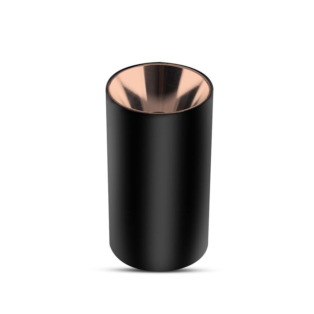 GU10 Fitting Round Black + Rose Gold