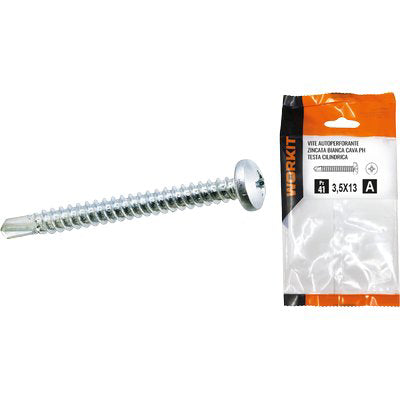 VITE AUTOPERFORANTE TC SELF WORKIT - ZINCATA BIANCA CAVA PH MM 3,5X16 CF=PZ 38