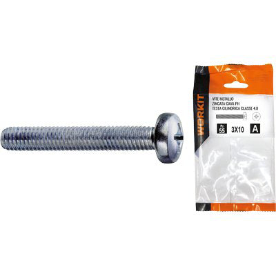 VITE METALLO TC ZINCATA SELF WORKIT - CAVA PH CLASSE 4.8 FILETTO INTERO MM 6X12 CF=PZ 22