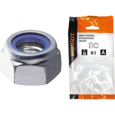 DADO ESAGONALE AUTOBLOCCANTE ALTO SELF WORKIT - ZINCATO M5 CF=PZ 50