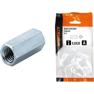 DADO GIUNZIONE ZINCATO SELF WORKIT - M8 MM 13X40 CF=PZ 3