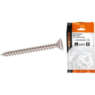 VITE TRUCIOLARE TSP INOX SELF WORKIT - CAVA PZ FILETTO INTERO MM 3,5X35 CF=PZ 18