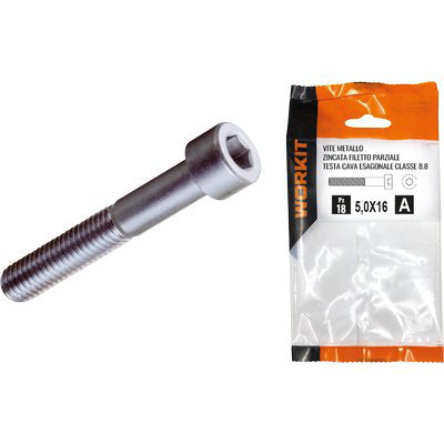 VITE METALLO TCCE ZINCATA SELF WORKIT - CAVA ESAGONALE CL 8.8 FIL PARZIAL MM 5X16 CF=PZ 18