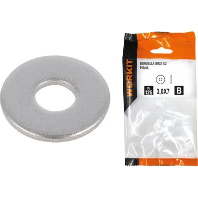 RONDELLA PIANA INOX A2 SELF WORKIT - MXMM 3X7 S. MM 0,5 F=PZ 125