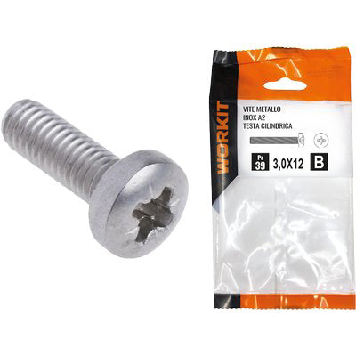 VITE METALLO TC INOX A2 SELF WORKIT - CAVA PH FILETTO INTERO MM 4X50 CF=PZ 10