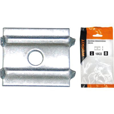 PIASTRINA FERMASCHIENALI SELF WORKIT - ZINCATA MM 18X22 CF=PZ 18