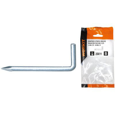 RAMPINO A PUNTA ZINCATO SELF WORKIT - MOD 17X40 MM 30X12,5X2,5 CF=PZ 16