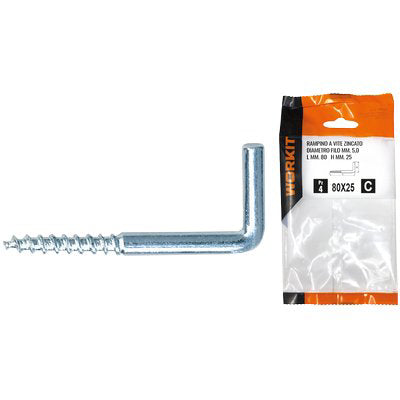RAMPINO A VITE ZINCATO SELF WORKIT - MOD 20X50 MM 35X18X4,0 CF=PZ 6