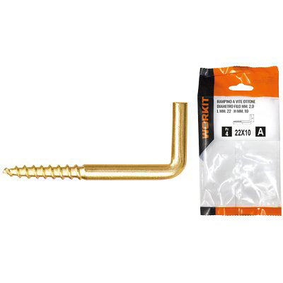 RAMPINO A VITE OTTONE SELF WORKIT - MOD 16X35 MM 25X11,5X2,25 CF=PZ 4