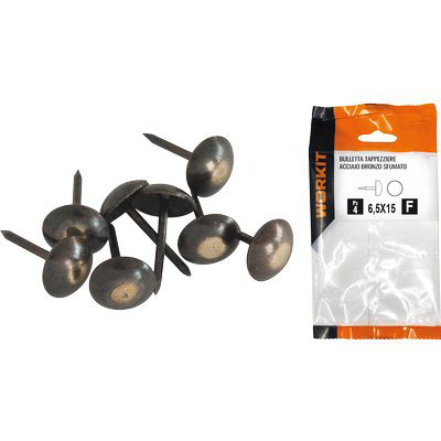 BULLETTA TAPPEZZIERE SELF WORKIT - ACCIAIO BRONZO SFUMATO MM 9,0X15 CF=PZ 12